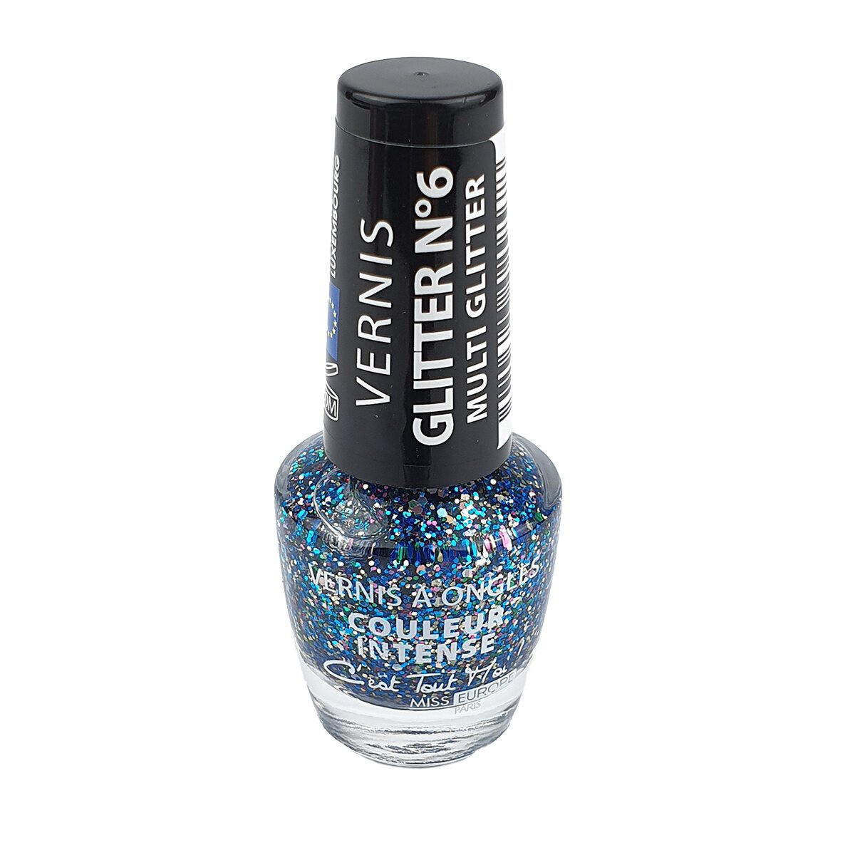 Nail polish Miss Europ Glitter n ° 06 multi glitter 11 ml