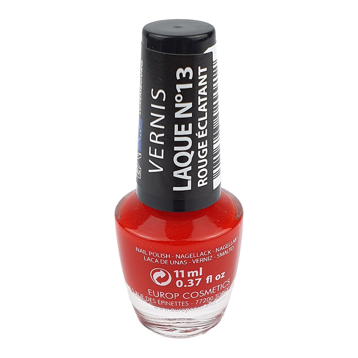 Nail polish Miss Europ Laque n ° 13 radiant red 11 ml