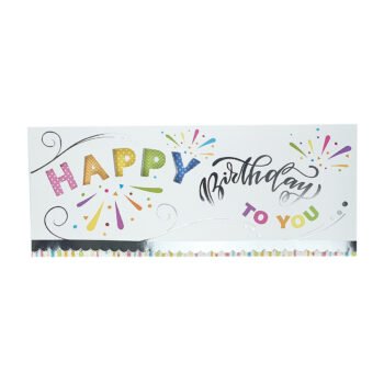 2-fold postcard for birthday L 28.5 X l 11.5 cm folded with Millennium envelope