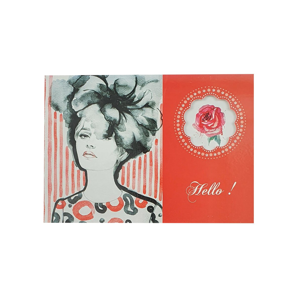 2-fold postcard for any occasion of L 15.0 X l 10.5 cm folded with Hublot envelope