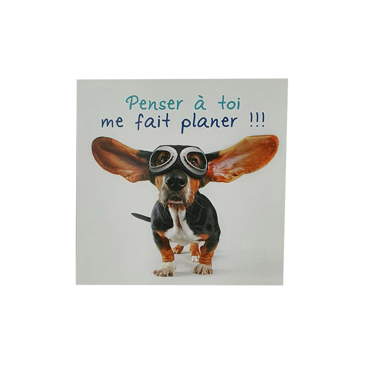 Postcard for any occasion of 12 X 12 cm with envelope Carré fun