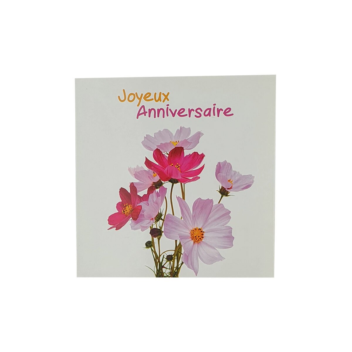 Postcard for birthday 12 X 12 cm with envelope Carré fun