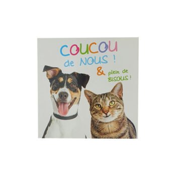 Postcard for any occasion of 12 X 12 cm with envelope Carré fun