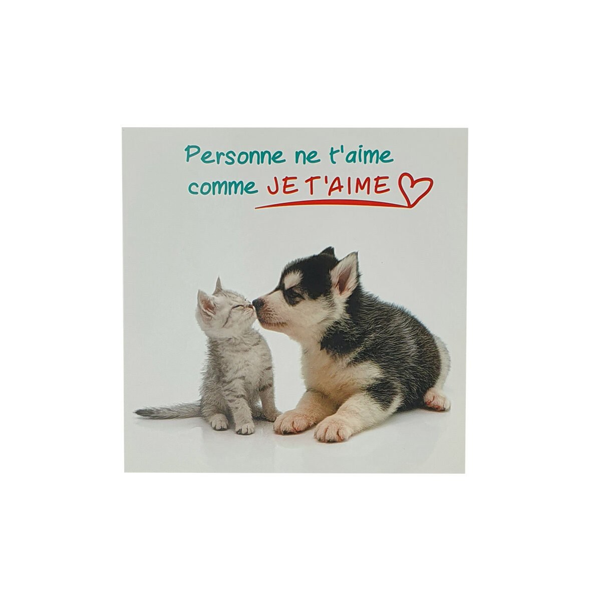 Postcard for any occasion of 12 X 12 cm with envelope Carré fun