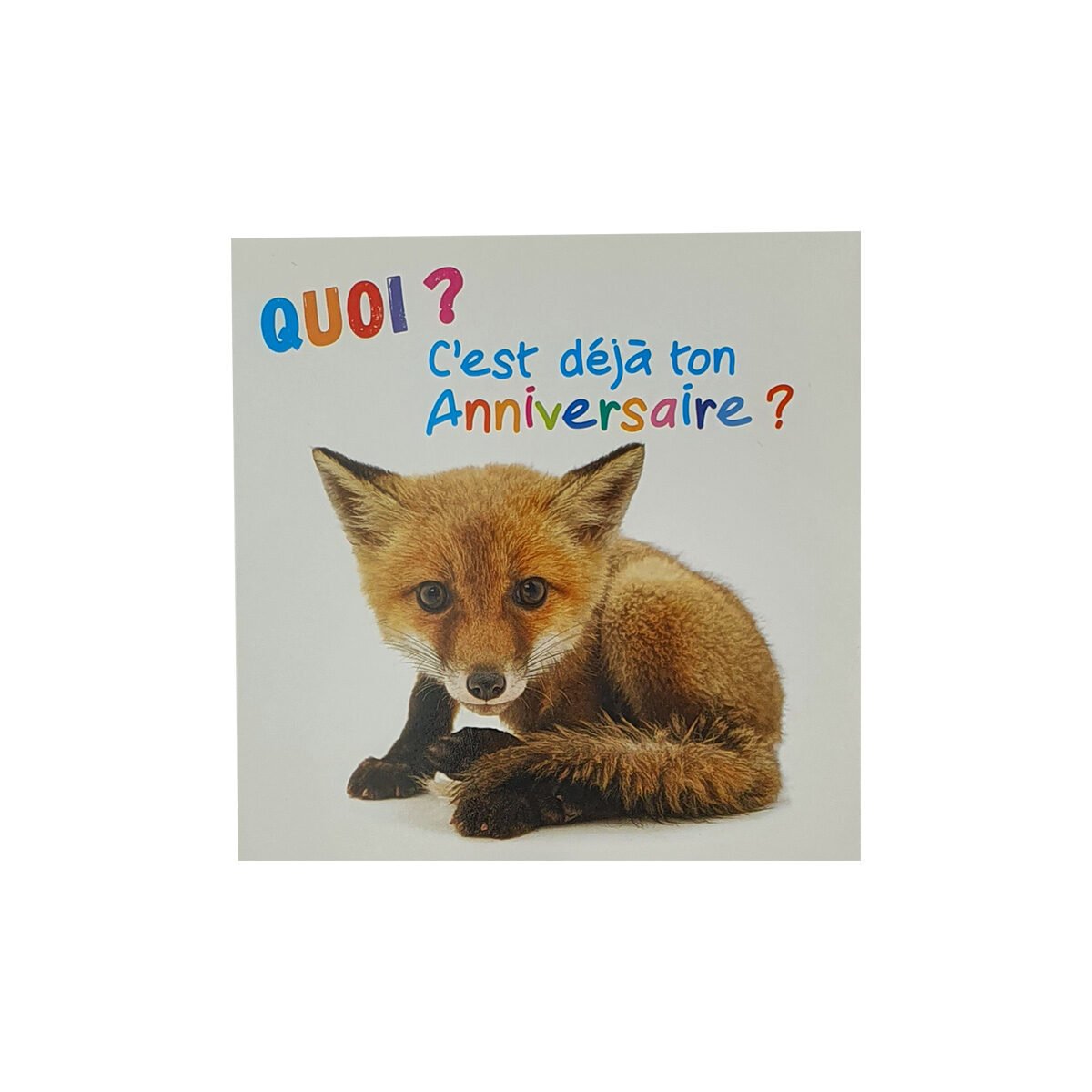 Postcard for birthday 12 X 12 cm with envelope Carré fun