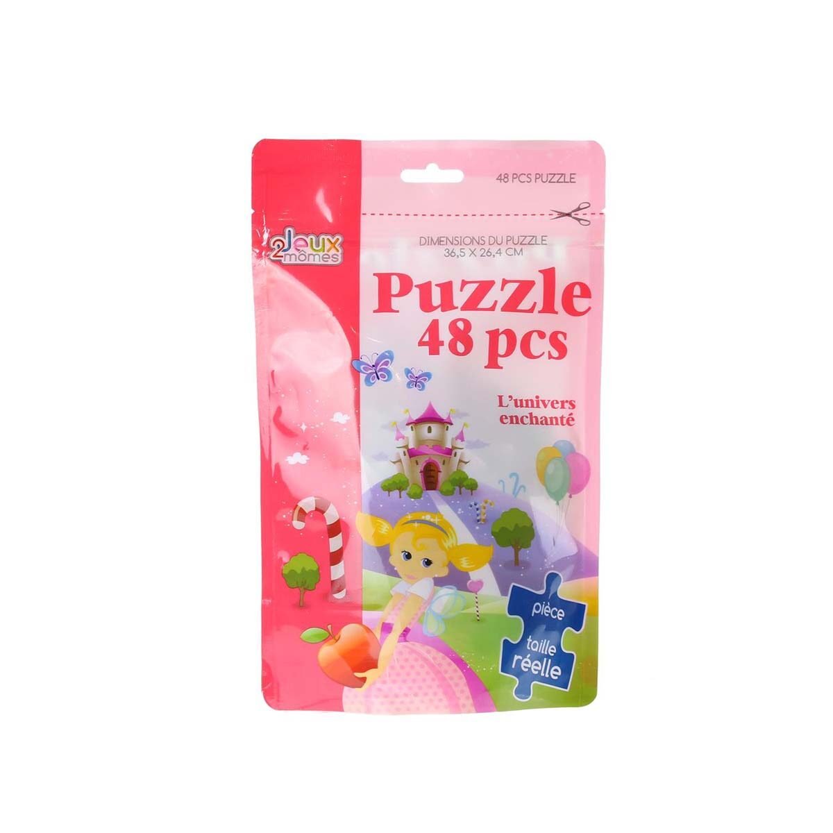 Puzzle enfant de 48 pièces 36.5 X 26.4 cm à motif Univers enchanteur Jeux de Mômes