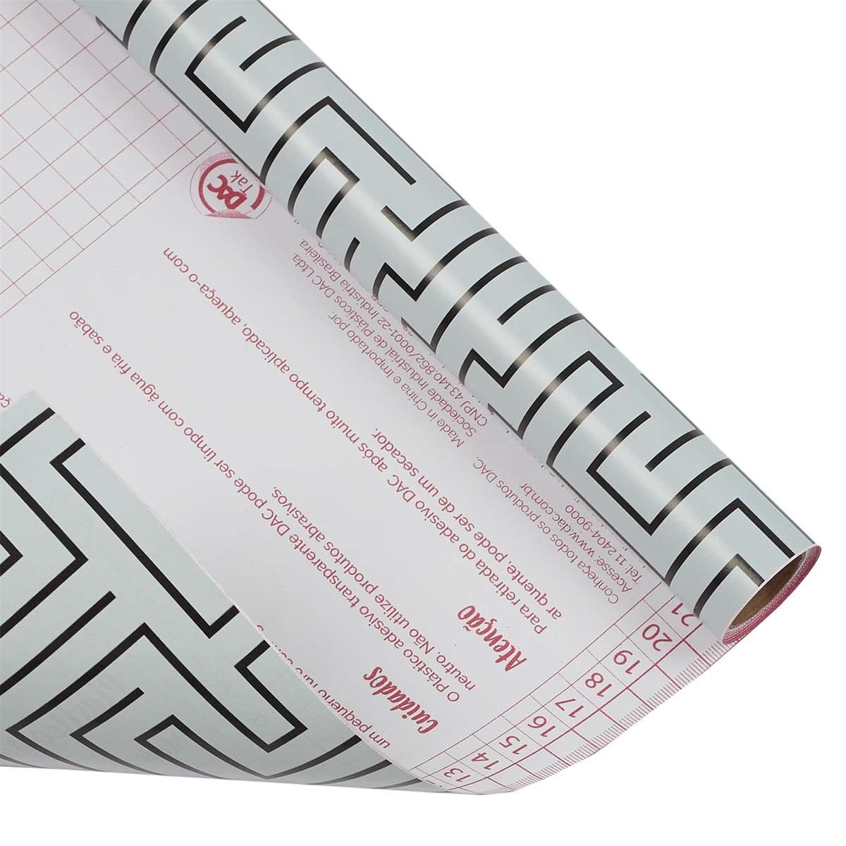 Sticker décoratif meuble Géométrique gris clair en rouleau 250 X 45 cm