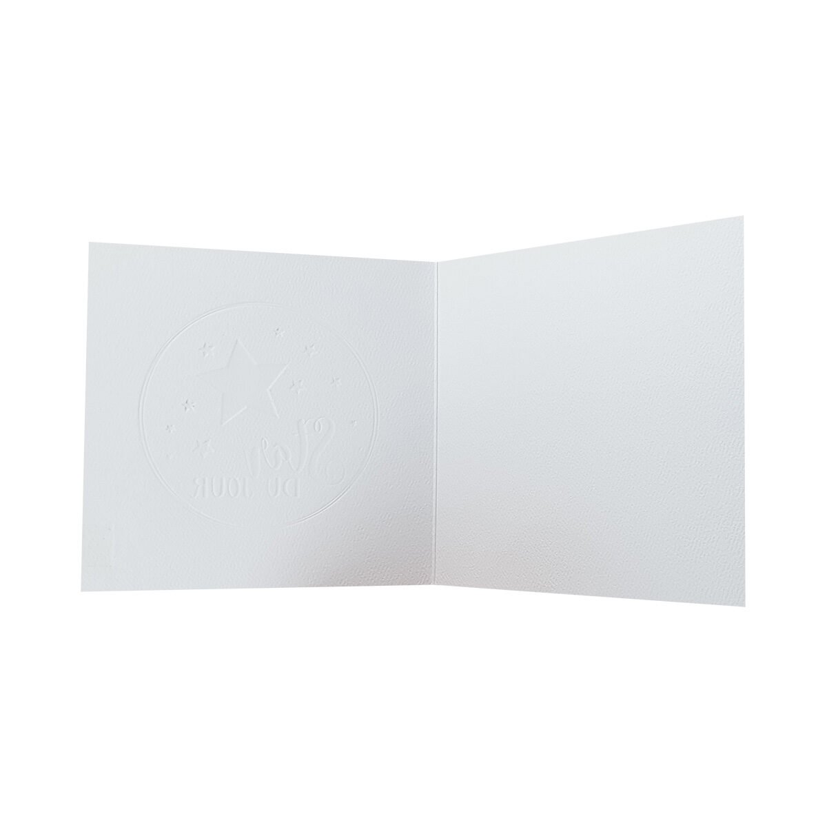 2-fold birthday postcard, 13 X 13 cm, folded with Le p'tit mot envelope