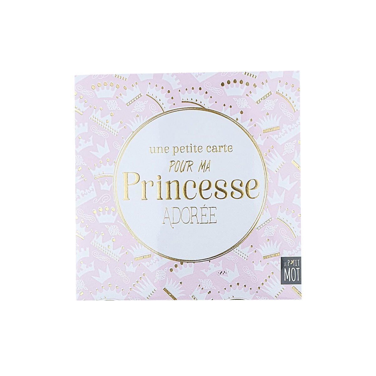 Carte postale 2 volets pour Fille de 13 X 13 cm pliée avec enveloppe Le p'tit mot