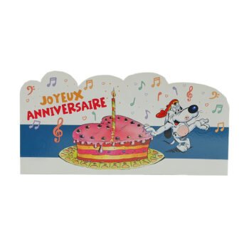 Postcard for birthday of L 21.0 X l 10.5 cm with Paddok envelope