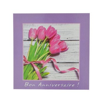 16 X 16 cm birthday postcard with Passion photo envelope
