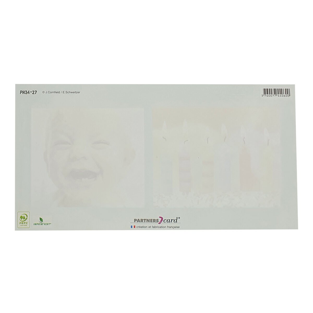 Postcard for birthday of L 23 X l 12 cm with Passion photo envelope