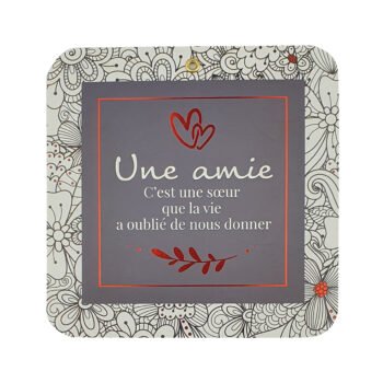 Postcard with a humorous or philosophical message 16 X 16 cm with Pop collection envelope