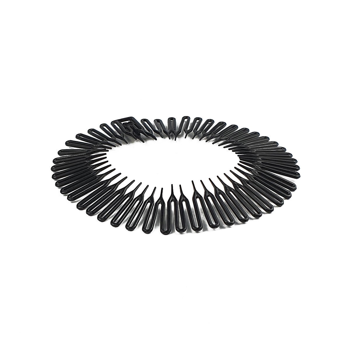 Black Plastic Circle Stretch Hair Comb