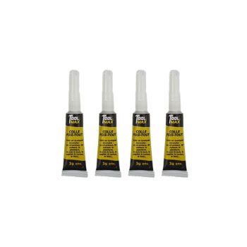 Set of 4 tubes of super glue approx. 3 g Tool Max
