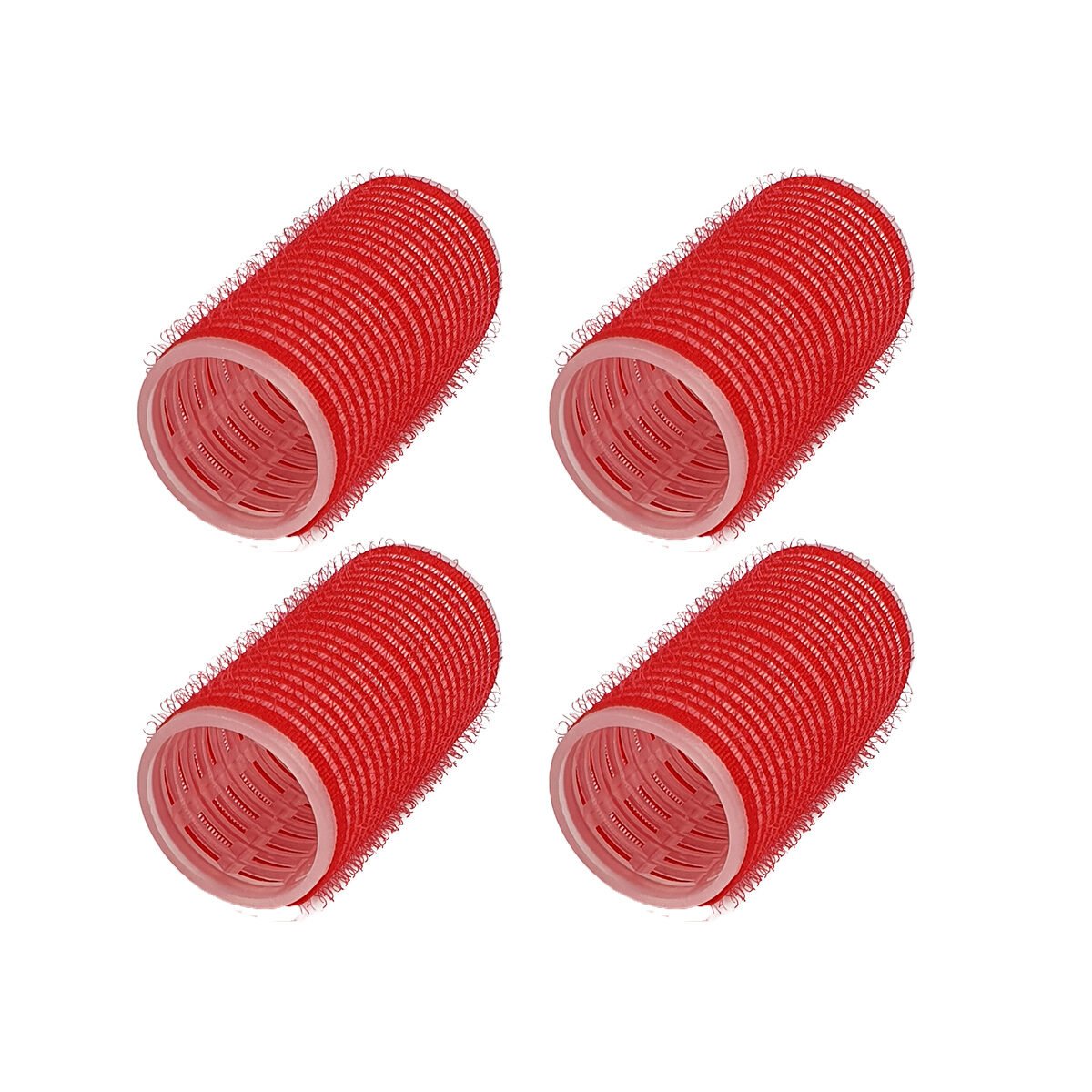 Lot de 4 bigoudis auto-agrippants rouges D 30 mm