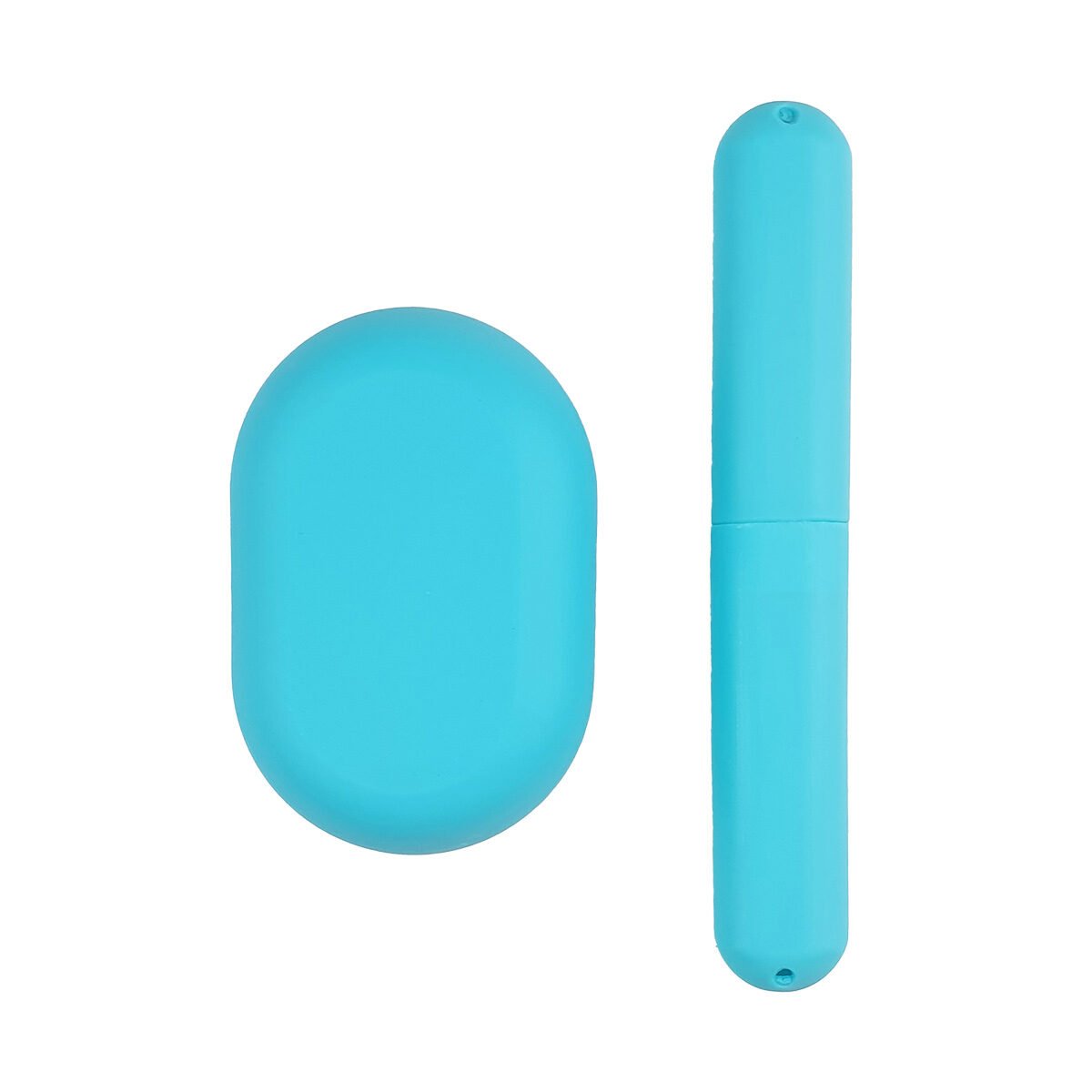 2 piece travel kit plastic soap dish and toothbrush holder