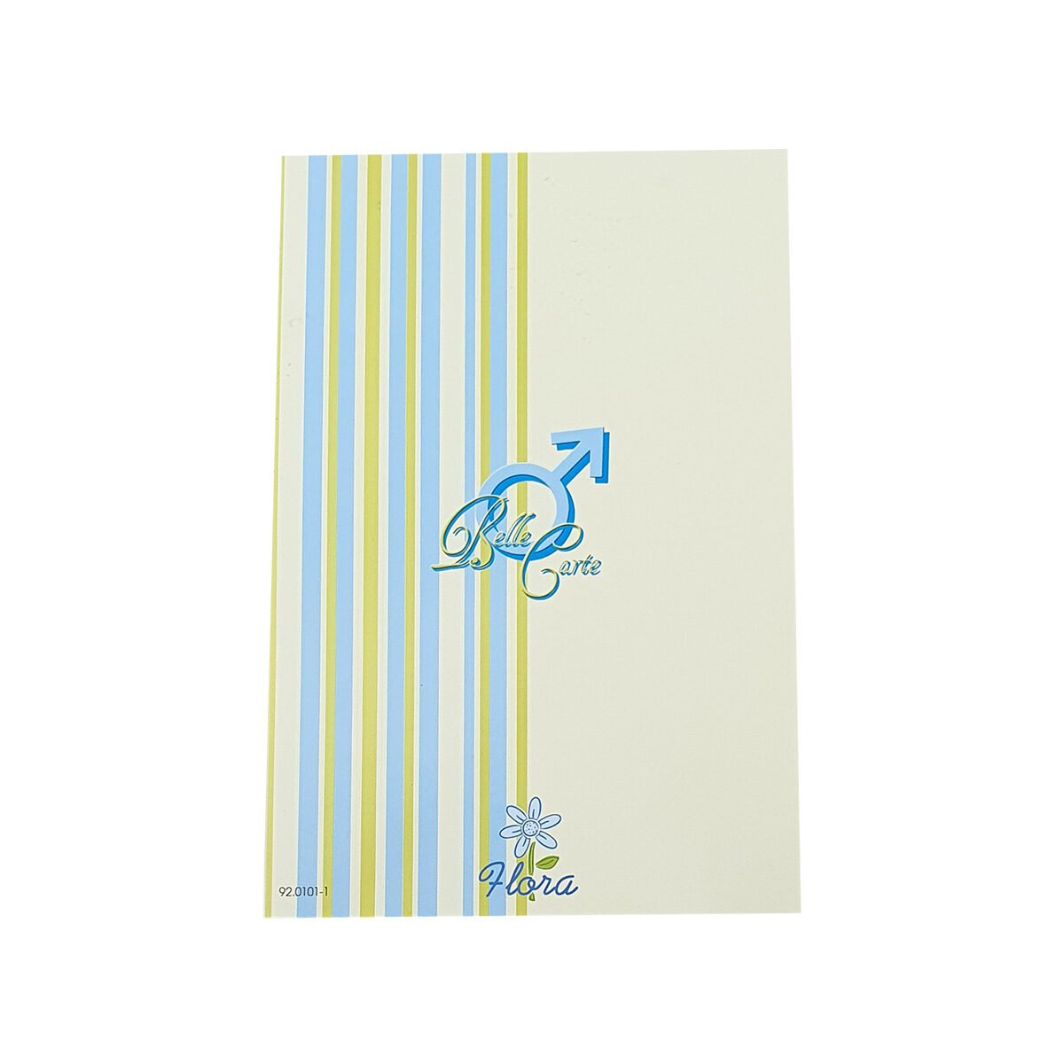 Classic 2-fold postcard for newborn boy, L 17.0 X l 11.5 cm, folded with envelope