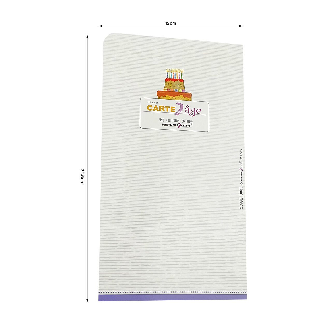 Carte postale 2 volets pour anniversaire tout âge de L 22.5 X l 12.0 cm pliée avec enveloppe et chiffres autocollants Carte âge