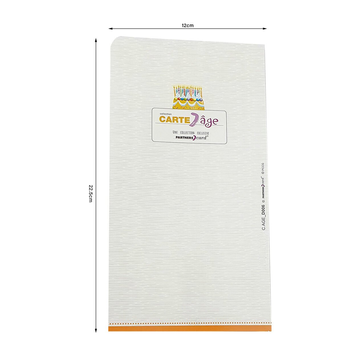 2-fold postcard for birthday any age of L 22.5 X l 12.0 cm folded with envelope and self-adhesive numbers Age card