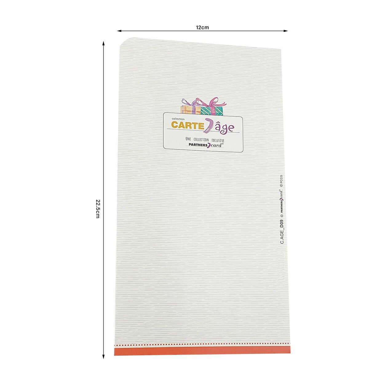 2-fold postcard for 9 years of L 22.5 X l 12.0 cm folded with envelope Age card