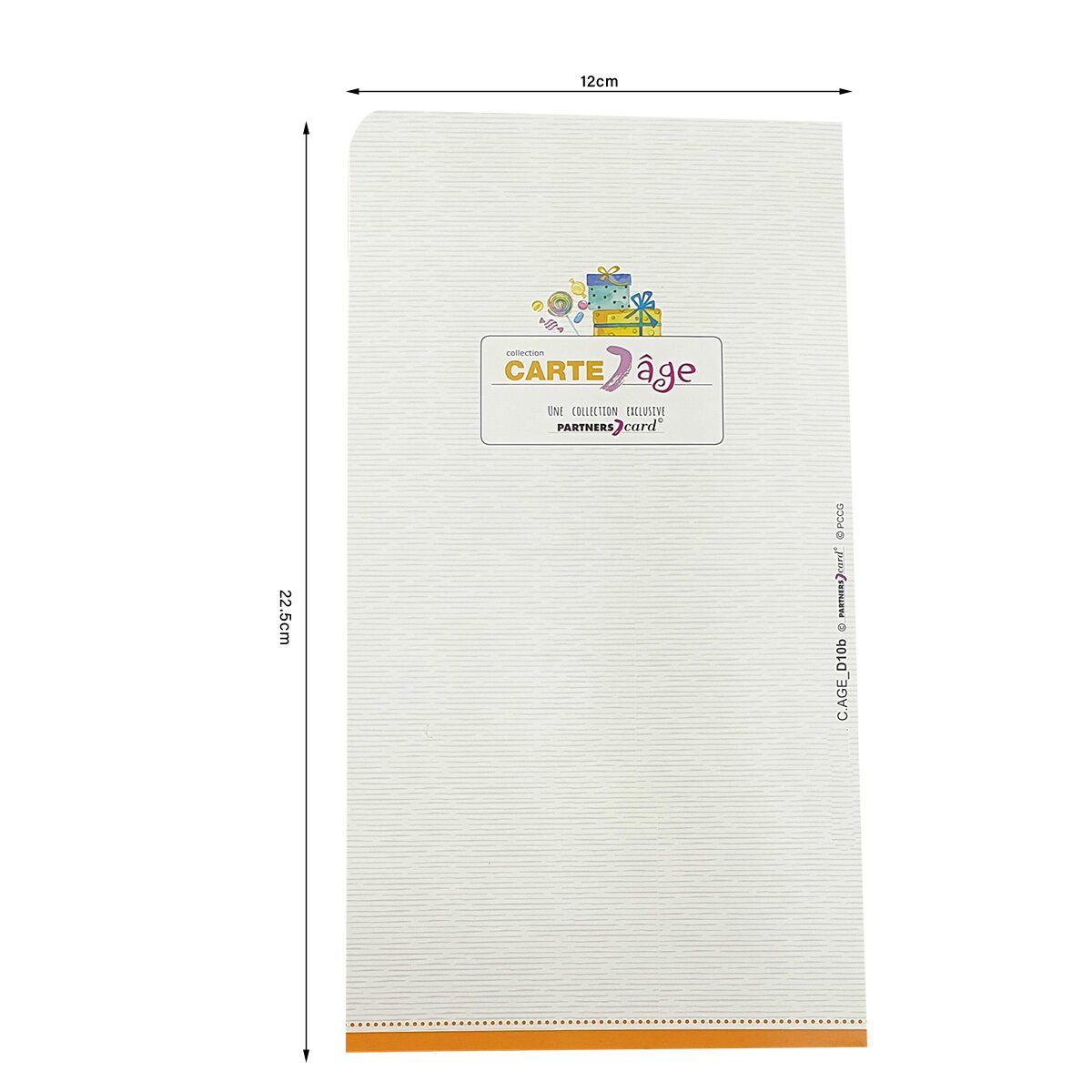 2-fold postcard for 10 years of L 22.5 X l 12.0 cm folded with envelope Age card