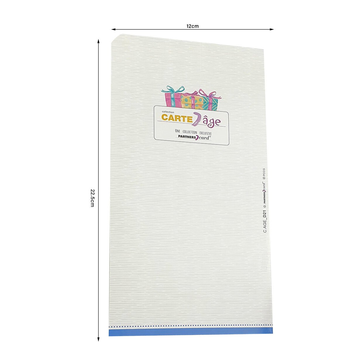 2-fold postcard for 21 years of L 22.5 X l 12.0 cm folded with envelope Age card