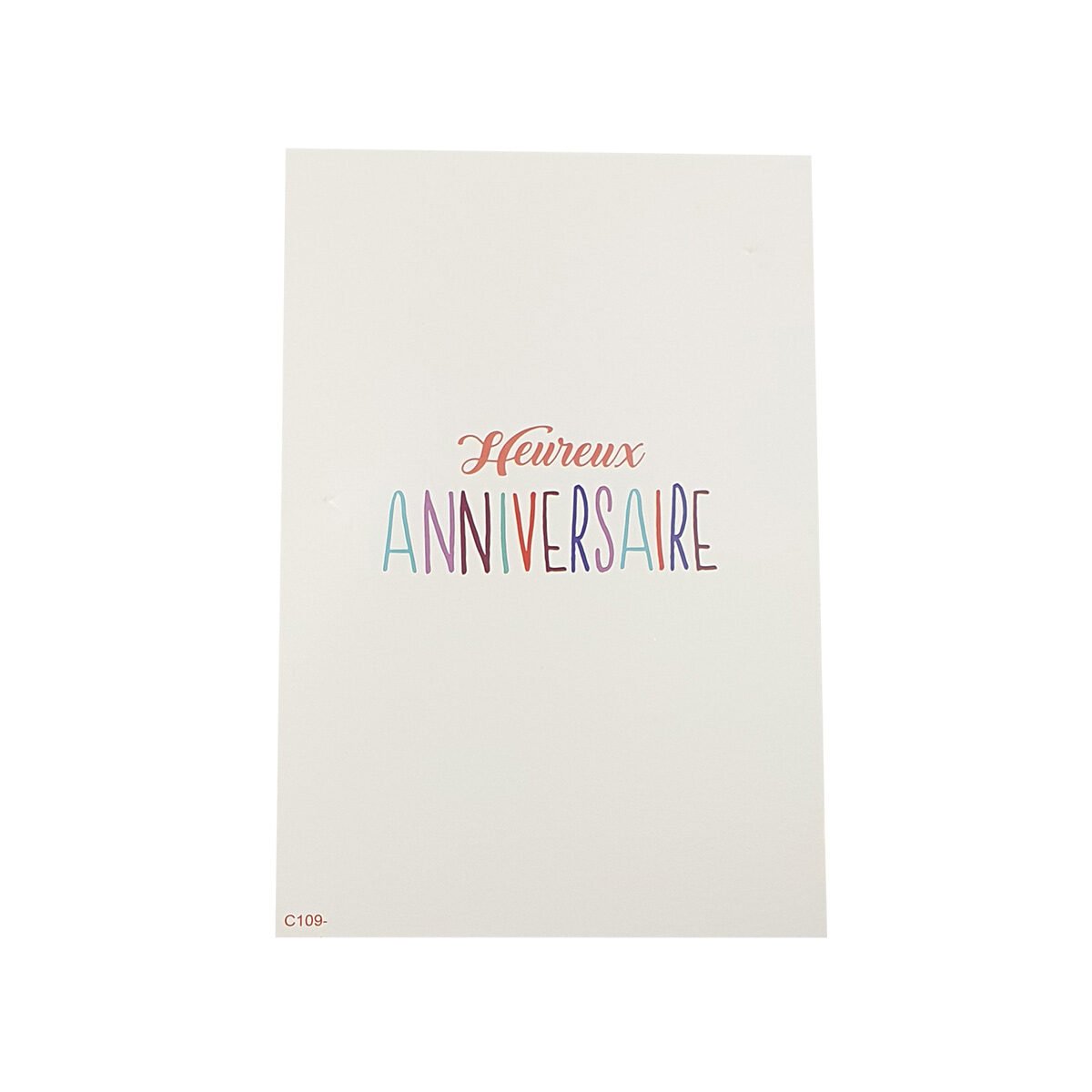 Carte postale classique 2 volets pour anniversaire de L 17.0 X l 11.5 cm pliée avec enveloppe