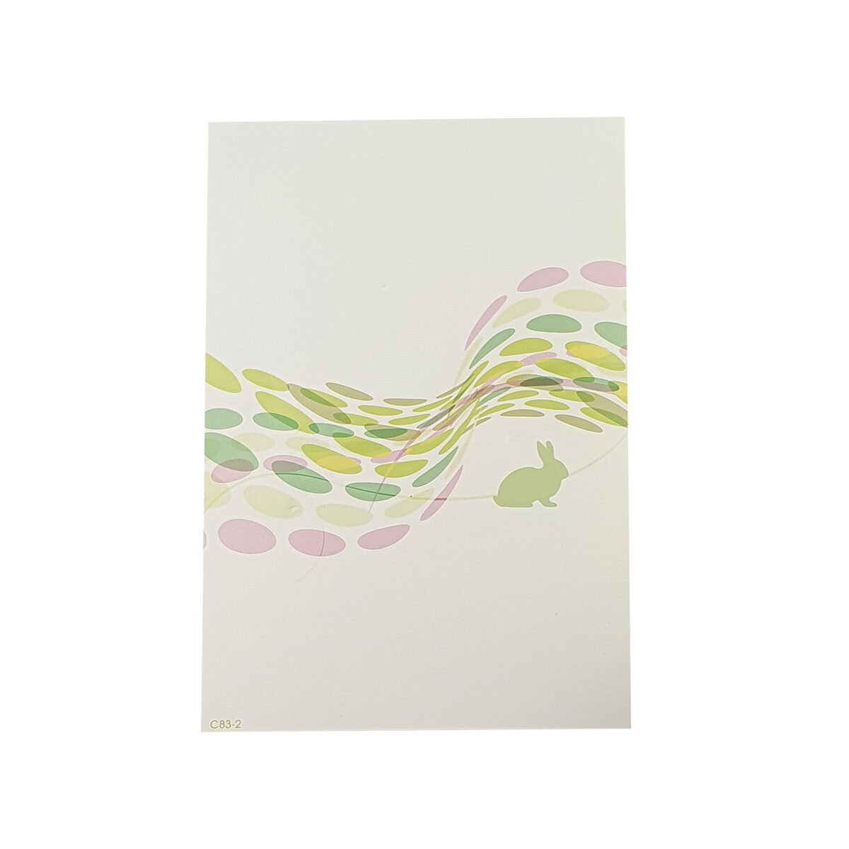 Classic 2-fold postcard for birthday of L 17.0 X l 11.5 cm folded with envelope