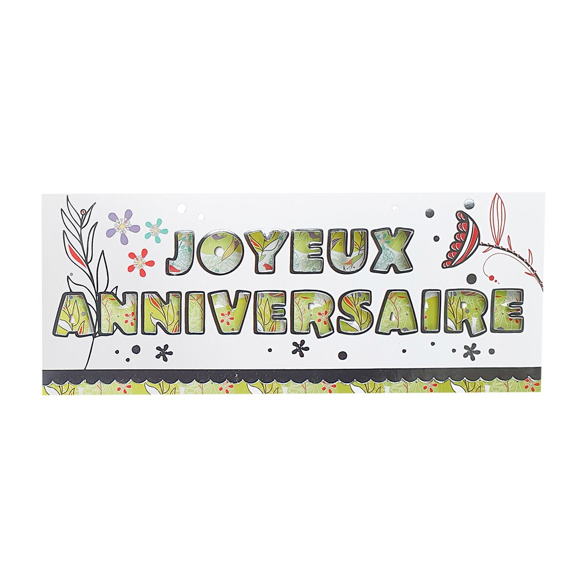 2-fold postcard for birthday L 28.5 X l 11.5 cm folded with Millennium envelope