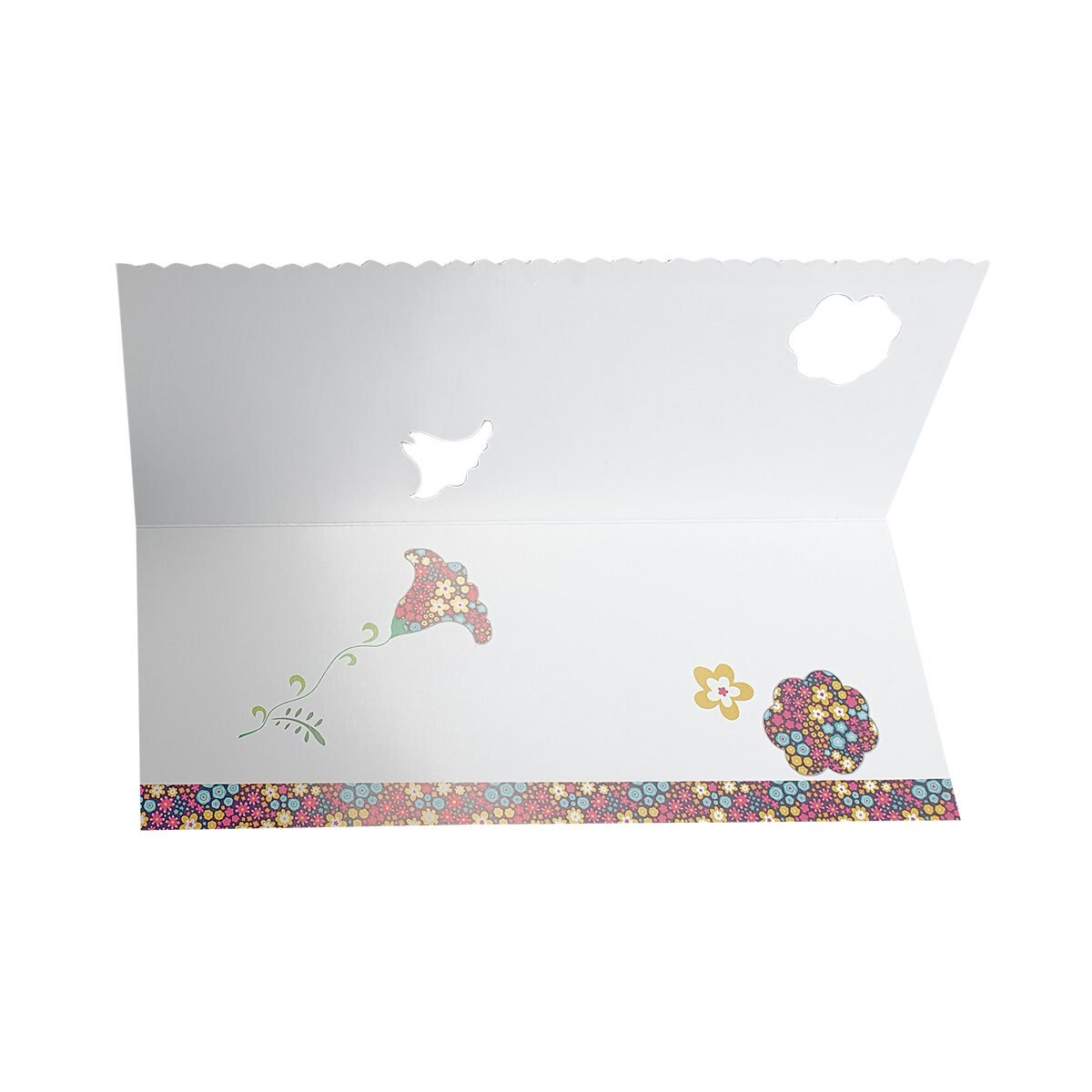 Carte postale 2 volets pour anniversaire de L 28.5 X l 11.5 cm pliée avec enveloppe Millénium