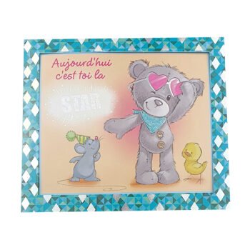 2-fold postcard for birthday of L 18 X l 16 cm folded with Pop up envelope