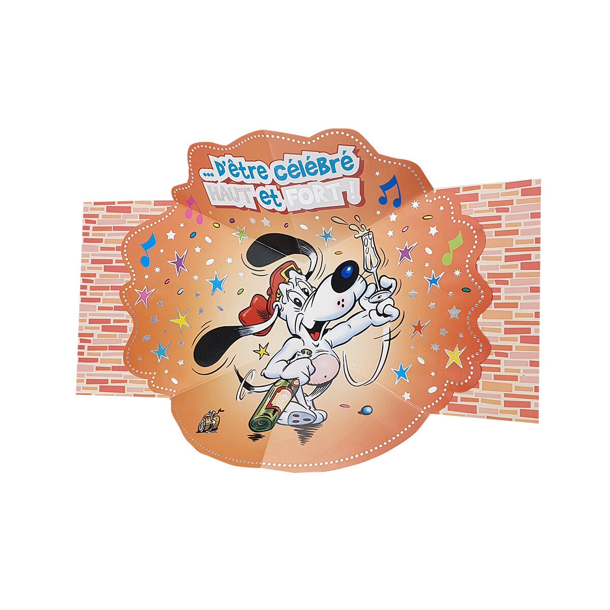 2-fold postcard for any occasion of L 18 X l 16 cm folded with Pop up envelope