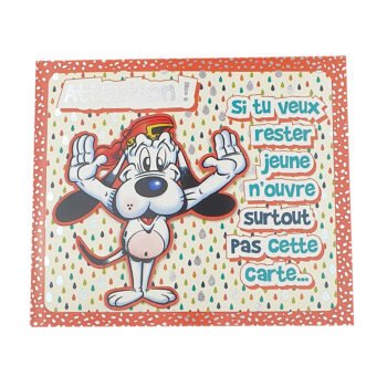 2-fold postcard for birthday of L 18 X l 16 cm folded with Pop up envelope
