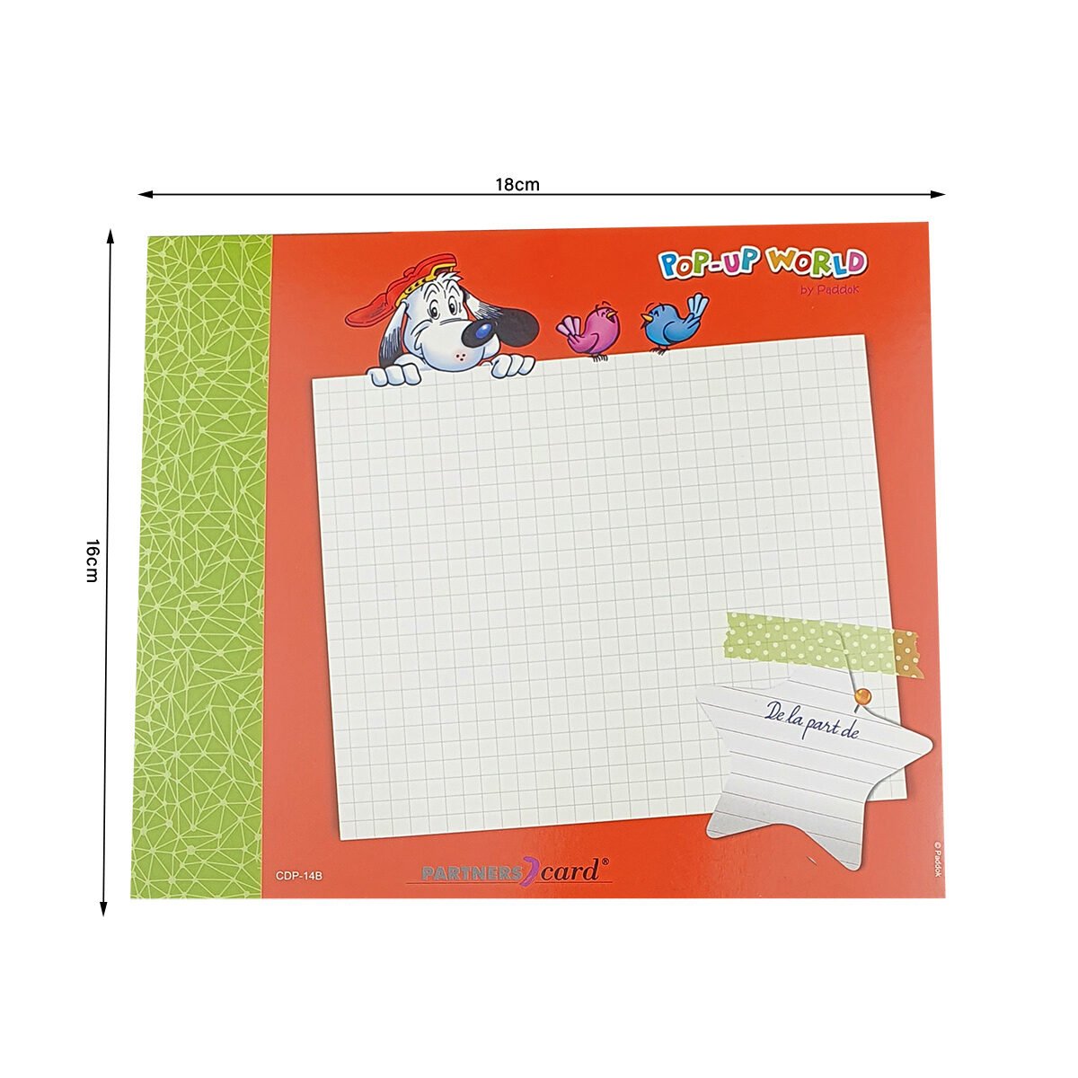 2-fold postcard for 40 years of L 18 X l 16 cm folded with Pop up envelope