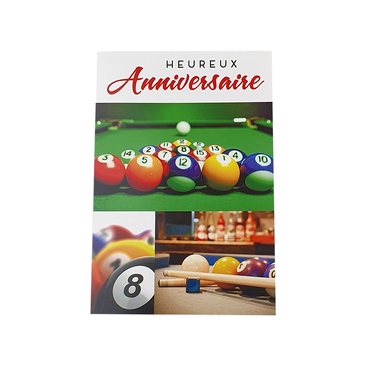 Classic 2-fold postcard for birthday of L 17.0 X l 11.5 cm folded with envelope