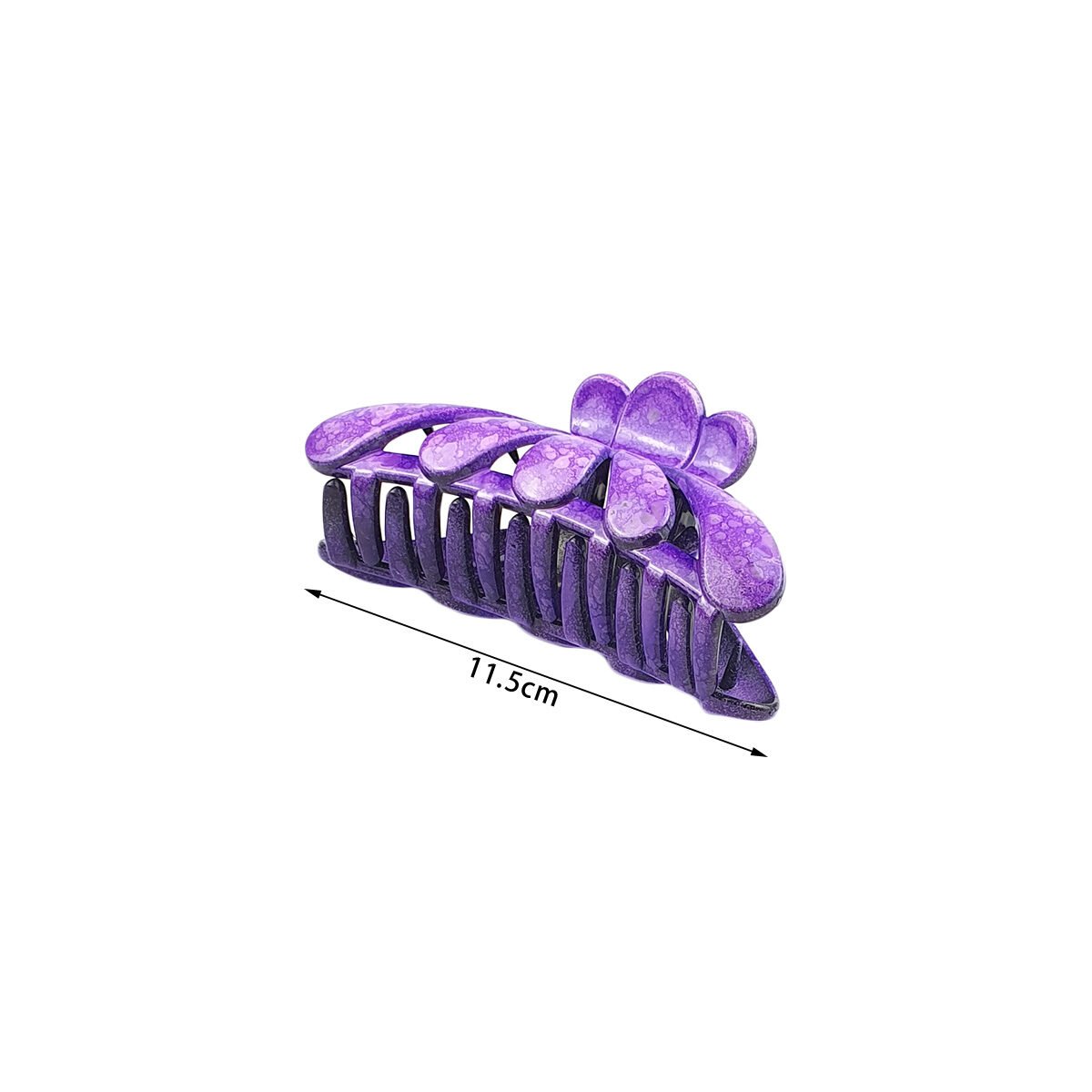 Pince à cheveux crabe violette en plastique L 11.5 cm
