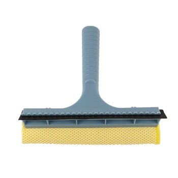 Double head gray blue window squeegee with plug-in sponge L 20 cm
