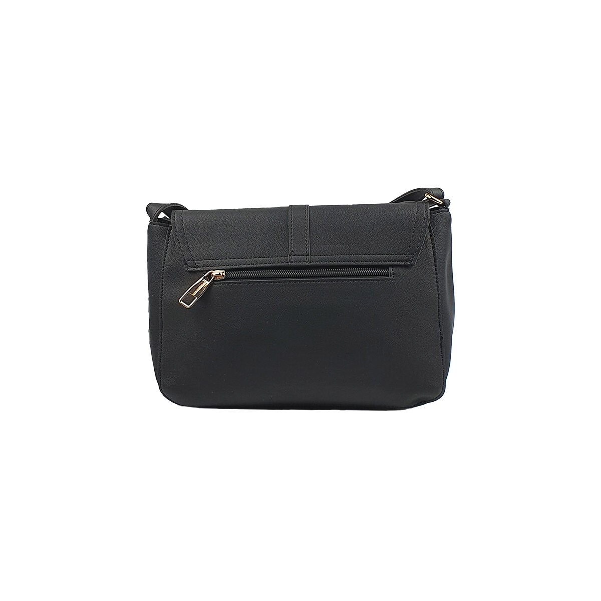 Black synthetic handbag with several compartments and pockets L 26 x W 11 x H 19 cm with adjustable shoulder strap Winnerbag