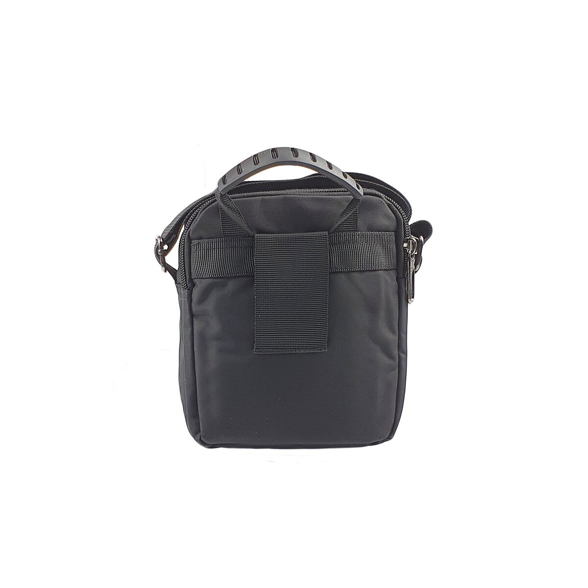Black synthetic bag with several compartments and fleece pockets L 16 x W 9 x H 18 cm with a handle, a belt clip and an adjustable shoulder strap Beierwei