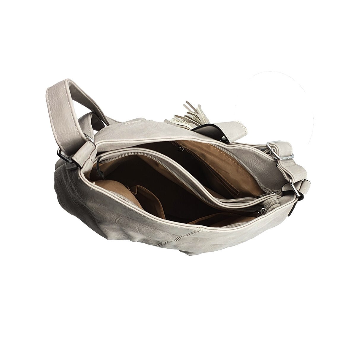 Sac à main synthétique à plusieurs compartiments et pochettes L 30 x l 9 x H 25 cm à bandoulière réglable