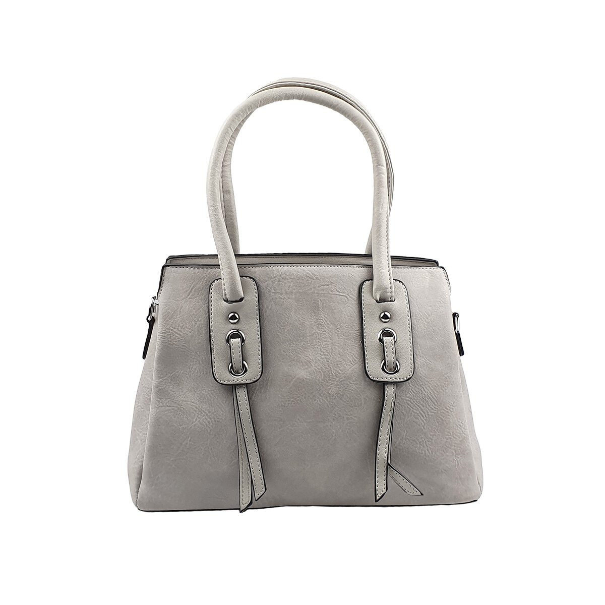 Sac à main synthétique à plusieurs compartiments et pochettes L 32 x l 12 x H 22 cm avec 2 poignées et une bandoulière réglable