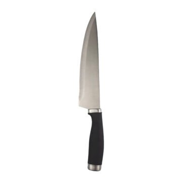 Chef's knife 33 cm stainless steel blade and silicone handle