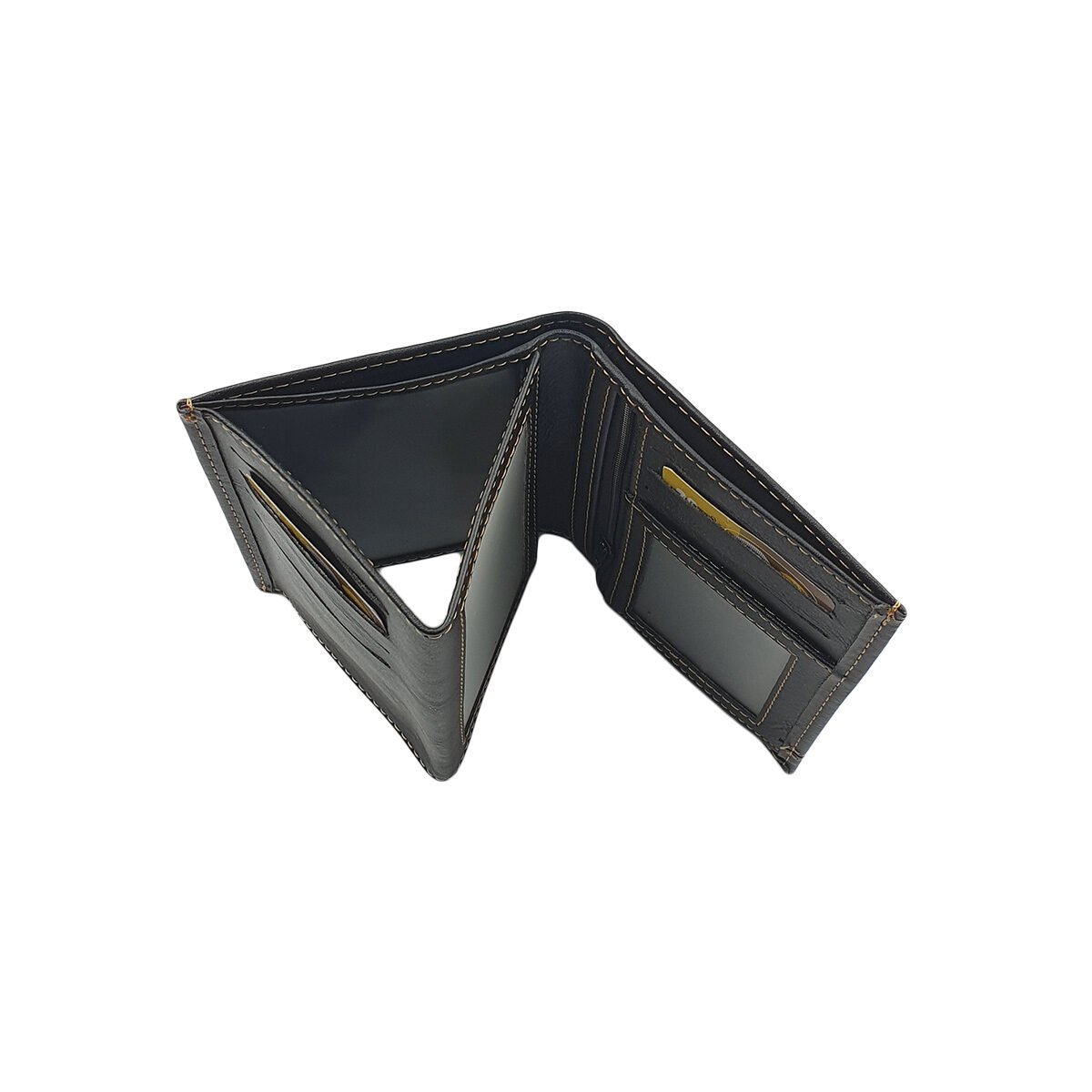 Portefeuille synthétique classique noir MM à divers compartiments L 14.0 x l 2.0 x H 10.0 cm M & LD
