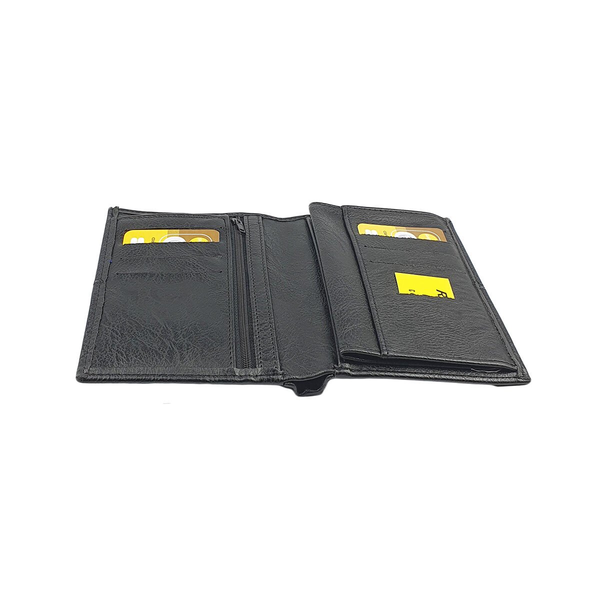Classic black synthetic GM wallet with various compartments L 15.0 x W 2.0 x H 11.0 cm M & LD