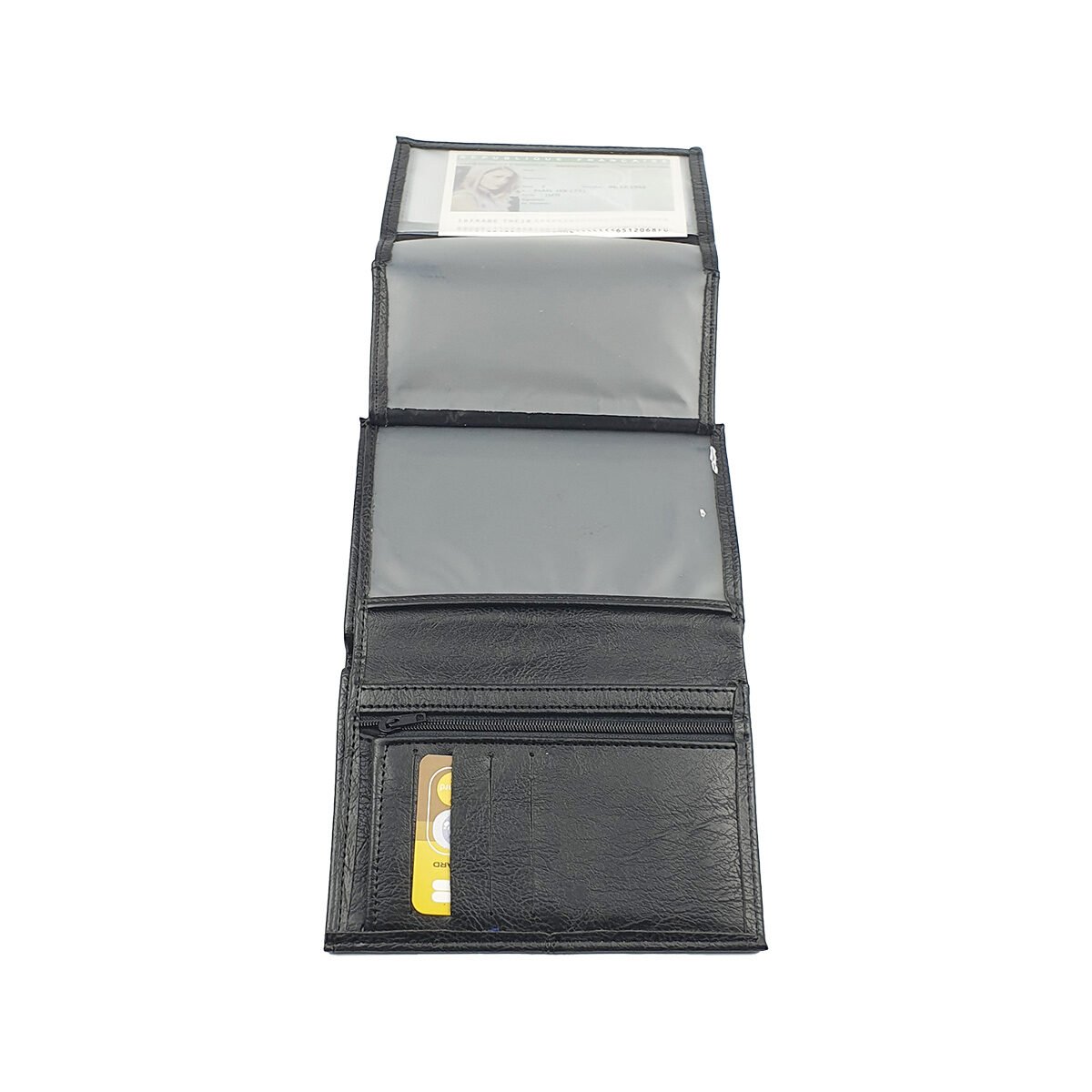 Classic black synthetic GM wallet with various compartments L 15.0 x W 2.0 x H 11.0 cm M & LD