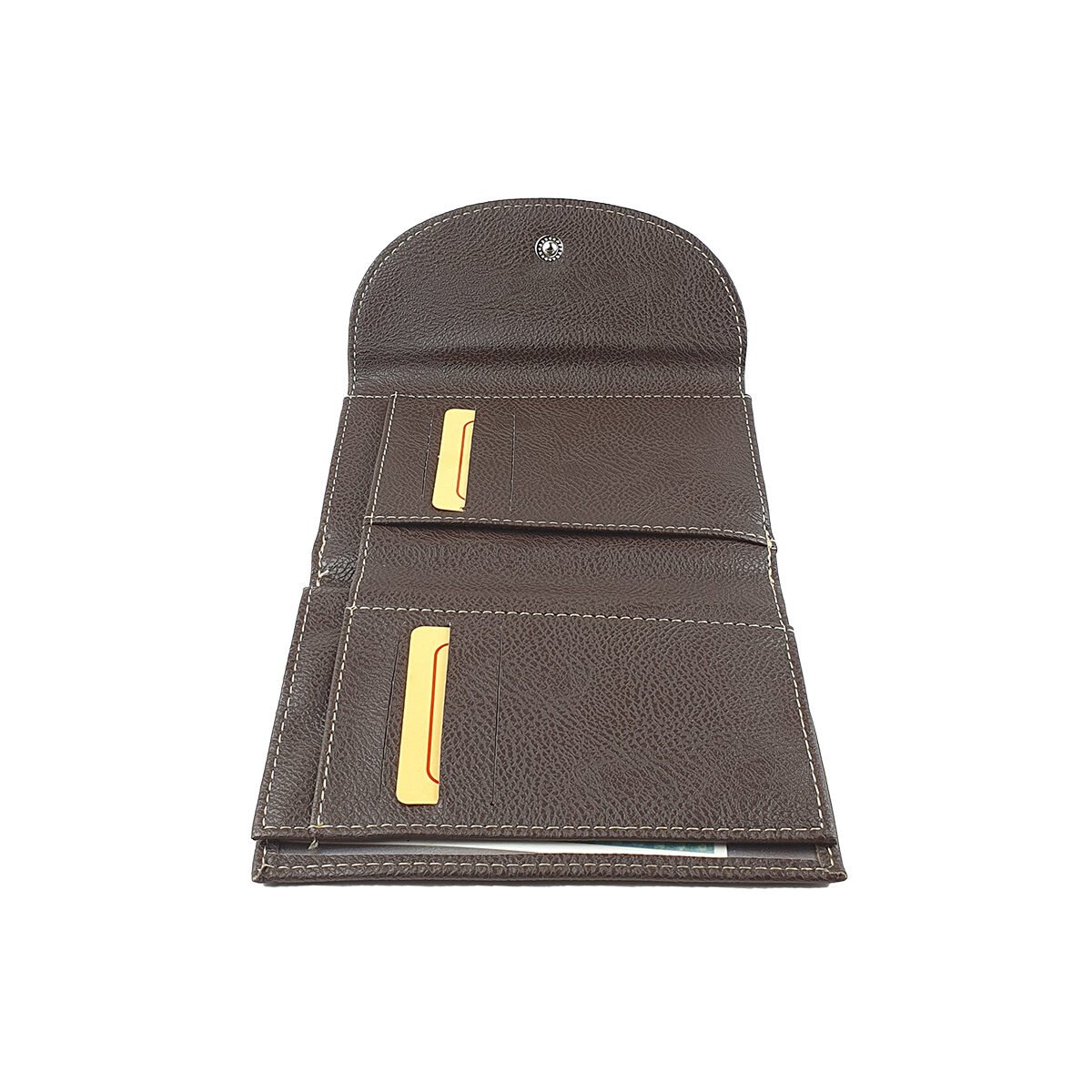 Porte-monnaie synthétique multifonction à divers compartiments L 13.0 x l 2.5 x H 9.5 cm avec une des fermetures en métal M & LD