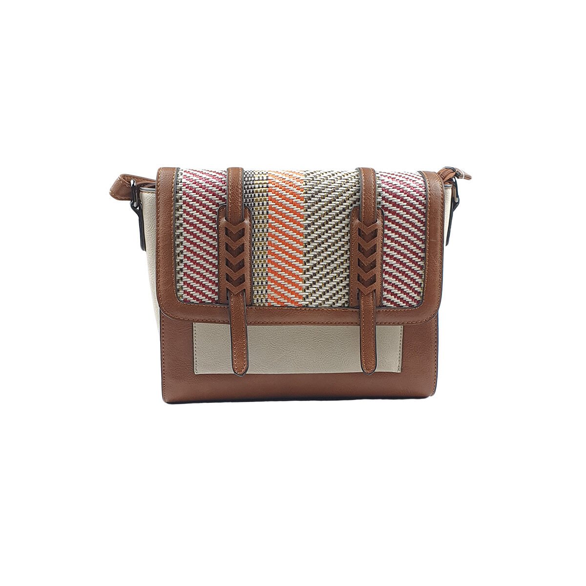 Sac à main synthétique multicolore à plusieurs compartiments et pochettes L 26.0 x l 9.5 x H 20.0 cm à bandoulière réglable Melanie