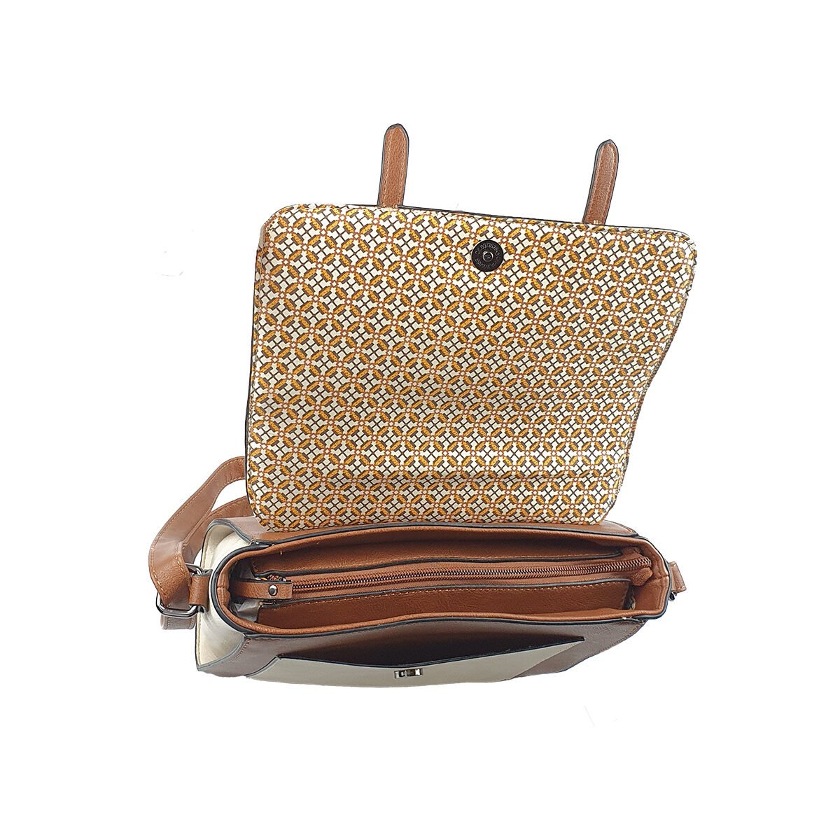 Sac à main synthétique multicolore à plusieurs compartiments et pochettes L 26.0 x l 9.5 x H 20.0 cm à bandoulière réglable Melanie