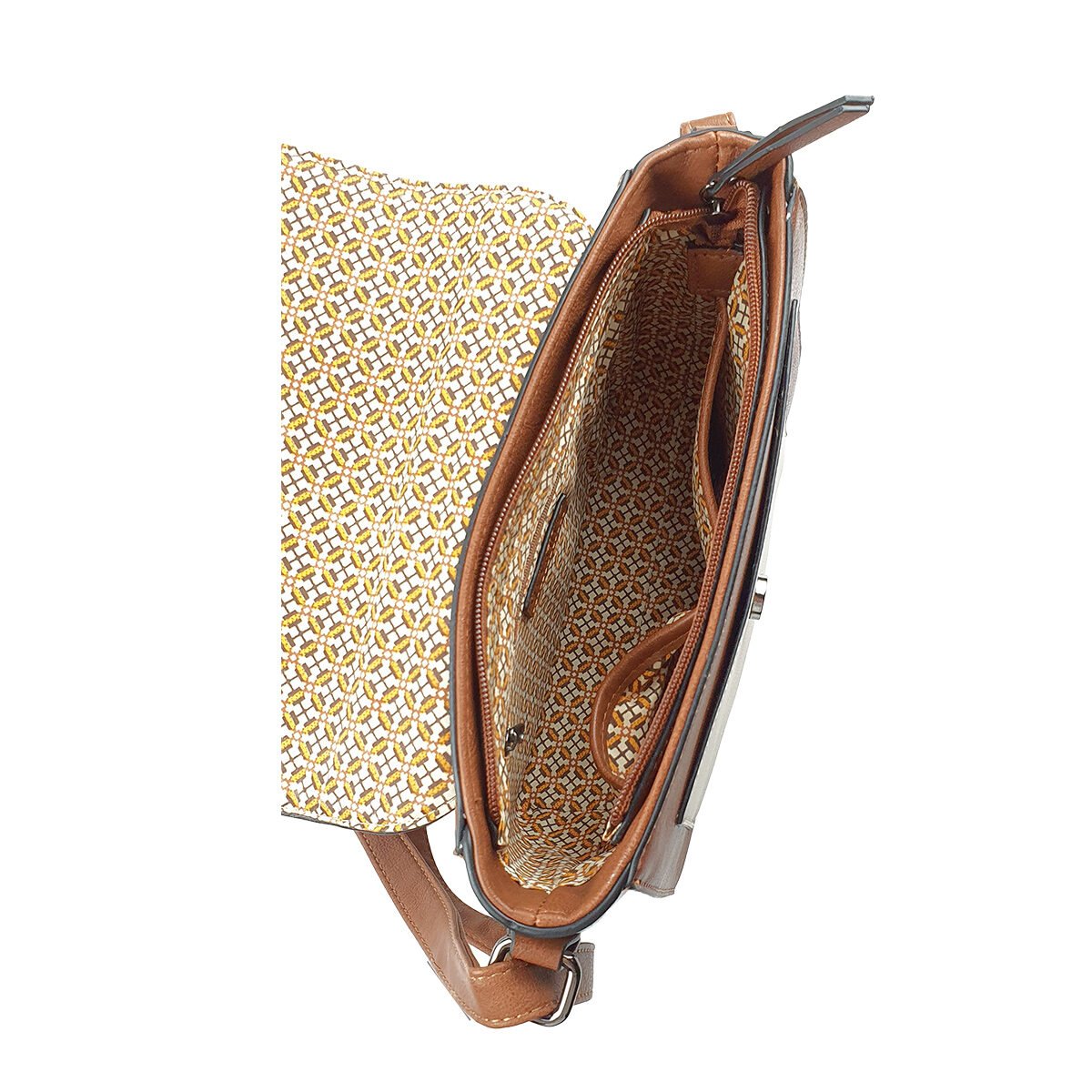 Sac à main synthétique multicolore à plusieurs compartiments et pochettes L 26.0 x l 9.5 x H 20.0 cm à bandoulière réglable Melanie